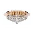 Searchlight Hanna Pyramid Drop Round 6 Light Fitting - Gold - Round Crystals