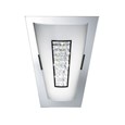 Searchlight LED Wall Light - Chrome - Mirror Edge - White Glass & Crystal Inner