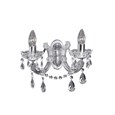 Searchlight Marie Therese Double Wall Light - Crystal - Chrome