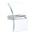 Searchlight Curved Glass Modern Wall Light - Chrome - Bevelled Curved Glass