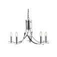 Searchlight Ascona - 5 Light Ceiling Pendant - Chrome - Glass Sconces