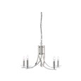 Searchlight Ascona - 5 Light Ceiling Pendant - Satin Silver - Glass Sconces
