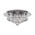 Searchlight Hanna Semi Flush Ceiling Light - Chrome - Clear Crystal Balls - Ip44