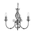 Searchlight Zanzibar Ceiling 3 Light - Satin Silver