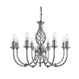 Searchlight Zanzibar Ceiling 8 Light - Satin Silver