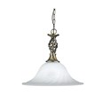 Searchlight Cameroon Single Pendant - Antique Brass - Marble Glass