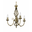 Kingswood Barley Twist Traditional Semi Flush Pendant - 3 Light