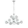 Searchlight Bellis Ii 9 Light Ceiling Pendant - Chrome - Glass Shades