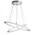 Searchlight Solexa Led 2 Hoops Ceiling Pendant - Chrome & Frosted Acrylic