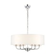 Endon Nixon Pendant Light Fitting - Nickel Plate - 6 Light