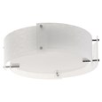 Searchlight Flush 3 Light Pendant - 4 Overlapping Frosted Glass Panels