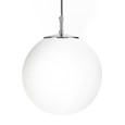 Searchlight Atom 12 Shiny Opal Ball/Satin Silver Suspension - Large