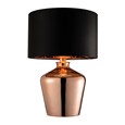 Endon Waldorf Table Lamp - High Shine Copper - Black Shade