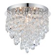 Endon Kristen Crystal Droplet Ceiling Light - Clear Crystal & Chrome - IP44