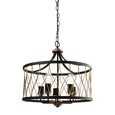 Endon Heston Rustic Pendant Light - Black & Bronze