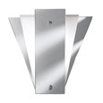 Searchlight Art Deco Mirror Wall Light - Fan Shade - Mirrored & Frosted Glass