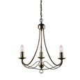 Searchlight Maypole 3 Light Ceiling Fitting - Antique Brass - Multi Arm