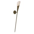 Searchlight Brown Ruggine Wall Light - Long Tail Torch - Cream Scavo Glass Shade