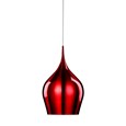 Searchlight Vibrant Bell Shaped Pendant Light - Red - Large