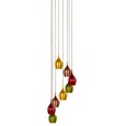 Searchlight Vibrant 8 Light Multi-Drop Multi-Coloured Bell Shaped Pendant Light