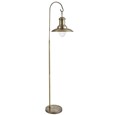 Searchlight Hanging Fisherman Lantern Floor Lamp - Antique Brass - Glass Shade
