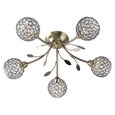 Searchlight Bellis Ii 5 Semi-Flush Ceiling 5 Light - Antique Brass