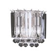 Searchlight Sigma Double Wall Light - Chrome - Clear Crystal Balls