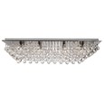 Searchlight Hanna 8 Light Rectangle Flush Fitting - Chrome - Crystal Balls