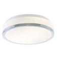 Searchlight Bathroom Ceiling Light - Opal Glass Shade - Chrome Trim