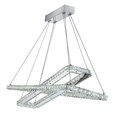 Searchlight Clover Led Dual Rectangle Frame Ceiling Light - Chrome - Adjustable
