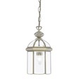 Searchlight Domed Lantern Single Candle Pendant - Antique Brass - Bevelled Glass