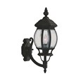 Searchlight Bel Aire Traditional Outdoor Wall Light - Black - Clear Glass