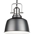 Bodmin Small Industrial Dome Pendant Gun Metal Pewter Adjustable Ceiling Light