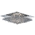 Searchlight Hanna Square 8 Light Ceiling Fitting - Chrome - Crystal Drops