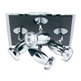 Searchlight Comet Ceiling 4 Spotlight Square - Chrome & Black