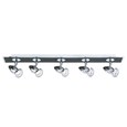 Searchlight Comet Ceiling 5 Spotlight Bar - Chrome & Black