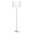 Searchlight Floor Lamp - Chrome - Round Base - Ivory  Drum Shade