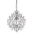 Searchlight Harrietta 3 Light Pendant - Chrome - Hexagonal Crystal Drops