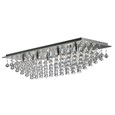 Searchlight Hanna Square 8 Light Ceiling Fitting - Chrome - Crystal Drops