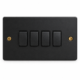 Round Edge Matt Black 4G 2W Switch