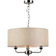 Korus 3 Light with Beige Shade - Ceiling Light