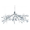 Searchlight Willow Maple Leaf Ceiling 10 Light - Chrome - Crystal Leaves