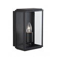 Searchlight Outdoor Wall & Porch  Light - Black Rectangle Box - Candle