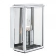 Searchlight Outdoor Wall & Porch  Light - Satin Silver Rectangle Box - Candle