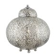 Searchlight Moroccan Table Lamp - Shiny Nickel - Elaborate Patterned Finish