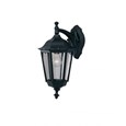 Searchlight Bel Aire Traditional Outdoor Wall Downlight - Black - Clear Glass