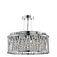 Searchlight Elise Ceiling Pendant 3 Light - Chrome - Clear Crystal Drops