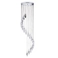 Searchlight Sculptured 20 Ice Chrome Dingle Dangle Ceiling Pendant-Crystal Glass