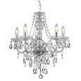 Searchlight Marie Therese 5 Light Chandelier - Chrome - Crsytal