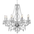 Searchlight Marie Therese  8 Light Chandelier - Chrome - Crsytal